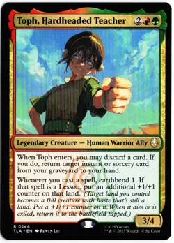 MTG Toph, Hardheaded Teacher R TLA 246 NM Normal - Image 1