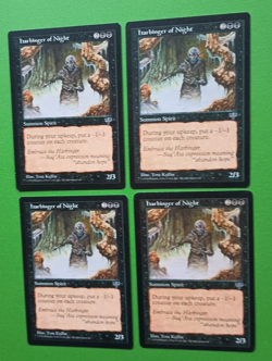 Magic the Gathering MTG Mirage HARBINGER OF NIGHT X 4 2 VLP/EX &2 LP/EX R 1996! - Image 1