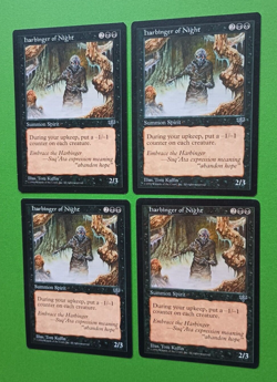 Magic the Gathering MTG Mirage HARBINGER OF NIGHT X 4 2 VLP/EX &2 LP/EX R 1996! - Image 2