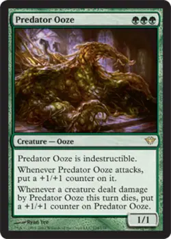 Predator Ooze - Foil Magic mtg Moderate Play, English Dark Ascension x1 - Image 1