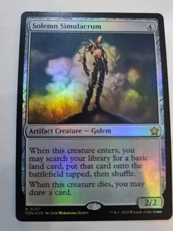 MTG - FOIL Solemn Simulacrum Foundations - Image 1