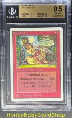 MTG Unlimited Edition 1993 Earthbind BGS 9.5Q+ (TRUE QUAD+) GEM MINT 93/94 - Image 1