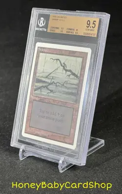 MTG Unlimited Edition 1993 Swamp (C) BGS 9.5Q+ (TRUE QUAD+) GEM MINT 93/94 - Image 3