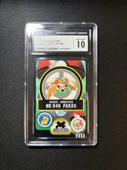 Paras CGC 10 Pokemon Sticker Sealdass Japanese 1997 No.046 Rare Bandai Japan - Image 3