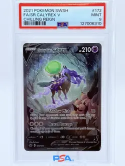 2021 Pokemon SWSH Calyrex V Chilling Reign #172 PSA 9 - Image 1