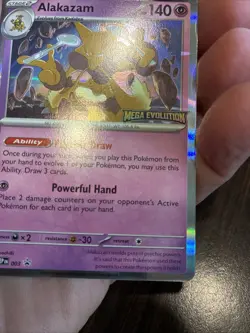 Pokemon Alakazam Prerelease Promo x2 Mega Evolution MEP003 Black Star - LP - Image 4