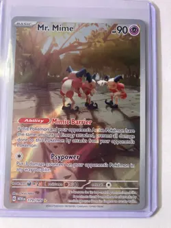 Pokemon TCG Full Art Illustration Rare Mr. Mime 179/165 Scarlet & Violet 151 - Image 1