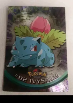 Squirtle #07 Topps TV Animation Edition Holo Pokemon Black Logo & Ivysaur - Image 2