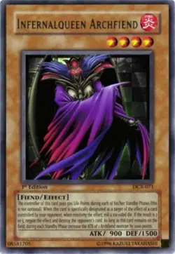 Yugioh! Infernalqueen Archfiend - DCR-071 - Rare - 1st Edition Near Mint, Englis - Image 1