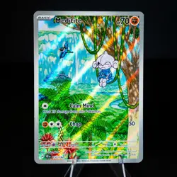 Meditite Illustration Rare 153/142 Sv07: Stellar Crown Pokemon Card NM - Image 1