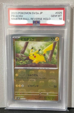 PSA10 Pikachu Master Ball Foil C 025/165 SV2a Pokemon Card 151 Japanese Gem Mint - Image 1