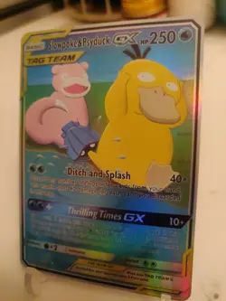"Custom-made"High Quality,Slowpoke & Psyduck Gx,Textured"Display Card" - Image 3