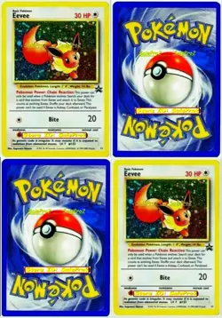 2x EEVEE pokemon FOIL HOLOGRAPHIC MINT BLACK STAR RARE HOLO PROMO CARDS #11 LOT - Image 1