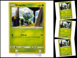 Pokemon Sun & Moon Burning Shadows 14/147 Dewpider 4X Mint/NM Common 4 Cards X4 - Image 1