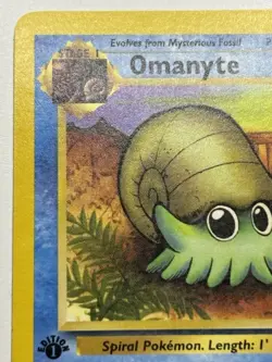 Omanyte 52/62 Common 1st Edition Fossil Pokemon Card LP - Image 3