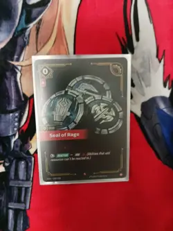 Riftbound TCG League Of Legends Origins Epic Seal of Rage 040/298 NM Card - Image 1