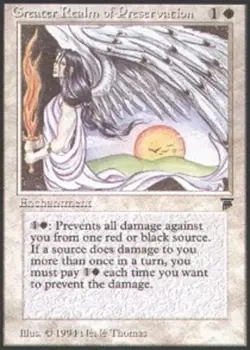 1 x Greater Realm of Preservation - Legends - Moderate Play - MTG - Image 1