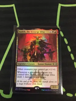 MTG Magic The Gathering Judith, The Scourge Diva Foil Prerelease Promo Rakdos - Image 1