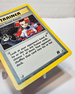 Rocket's Sneak Attack 16/82 Holo Rare Unlimited Team Rocket Pokemon 584 - Image 5