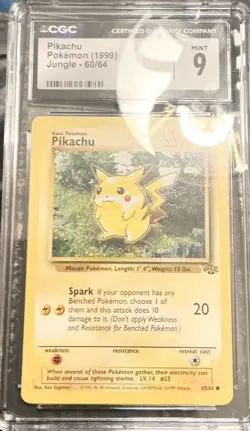 CGC 9 - Pikachu - 60/64 - 1999 Jungle - Pokemon - Image 1