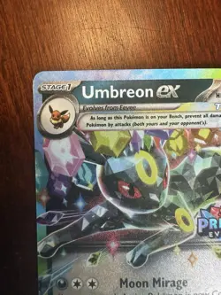 Umbreon Ex Stamped Pokemon Prismatic Evolutions Promo Surprise Box 60/131 - Image 3