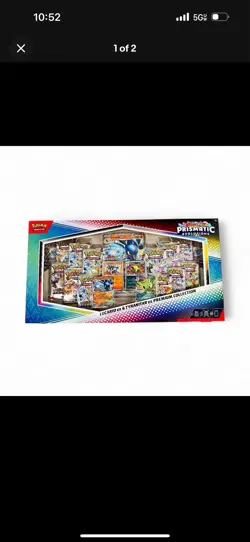 Pokemon Prismatic Evolutions Lucario ex & Tyranitar ex Premium Collection - Image 1