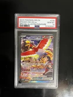2025 Pokemon DRI Ethan’s Ho-Oh ex SIR #230 PSA 10 GEM-Special Illustration Rare - Image 1