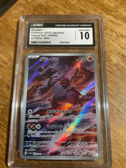 🔥🔥 CGC 10 Japanese Groudon 069/062 Raging Surf Holofoil Art Rare Pokemon - Image 1