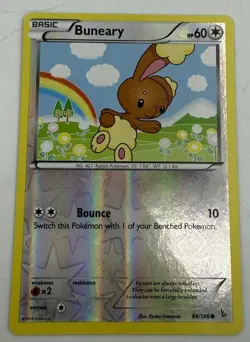 POKEMON XY FLASHFIRE BUNEARY #84/106 COMMON REVERSE HOLO NM - Image 1