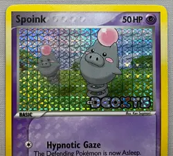 Pokemon Spoink #76/107 Reverse Holo Common - 2005 EX Deoxys - NM to MT Condition - Image 3