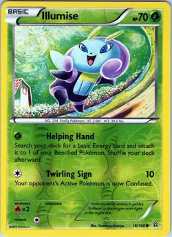 Illumise 18/160 Common - Pokemon TCG XY: Primal Clash - Reverse Holo (NM) - Image 1