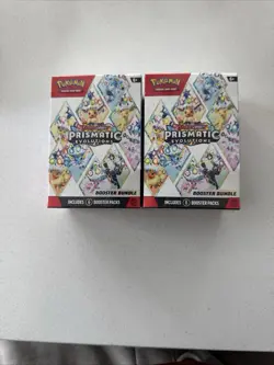 Two (2) Pokemon TCG Prismatic Evolutions Booster Bundles (6 Packs each) Sealed - Image 1