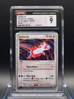 CGC 9 MINT ✨ - Latias ex 93/97 Dragon Holo - 2003 Pokemon - Image 1