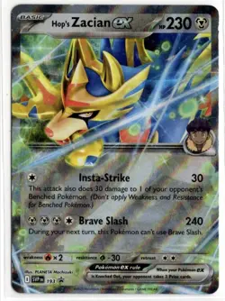 Pokemon Scarlet & Violet Black Star Promo Hop's Zacian ex SVP193 - Image 1