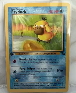 Psyduck 53/62 Original Fossil Regular 1st Edition Pokemon - Image 1