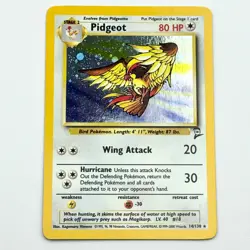 Pidgeot 14/130 Near Mint Holo Rare Base Set 2 Vintage Pokemon TCG - Clean Holo! - Image 1