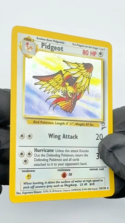 Pidgeot 14/130 Near Mint Holo Rare Base Set 2 Vintage Pokemon TCG - Clean Holo! - Image 2