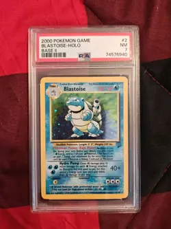 1999 POKEMON BASE SET UNLIMITED #2 BLASTOISE-HOLO PSA 7 - Image 1