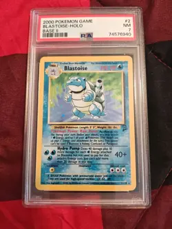 1999 POKEMON BASE SET UNLIMITED #2 BLASTOISE-HOLO PSA 7 - Image 2