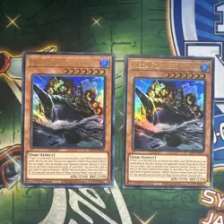 Yugioh! Mega Fortress Whale LED9-EN016 x2 Ultra Rare 1st Edition NM - Image 1