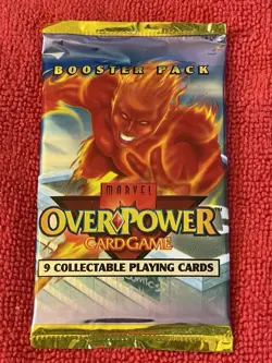 1995 Lot Of 4 Packs of Marvel Overpower Card Game Booster Packs - Factory Sealed - Image 4