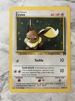 Pokemon Card Eevee 55/82 Team Rocket Unlimited LP-NM - Image 1