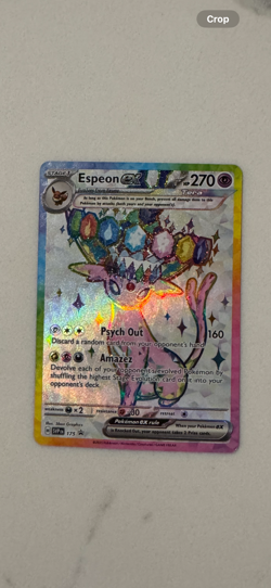 Pokemon TCG Espeon ex 175 Promo Set Prismatic Evolutions Portuguese Rare Card - Image 1
