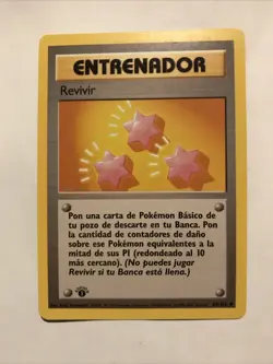 Revive Trainer 1999 Pokemon Spanish Base Set 1st Edition Card 89/102 - Image 1