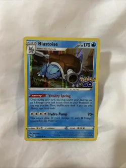 Pokemon Trading Card - Pokemon Go - Blastoise 17/78 Rare Holo - Image 1
