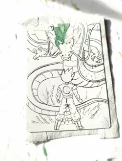 Mtg Dark Ritual (Dragon Ball) - Hand Painted Altered Art by I.B. - Image 5
