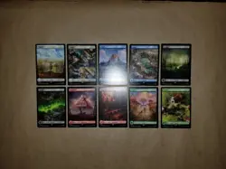MTG Fallout PIP Non-Foil Basic Land Set of 10 (NM/MINT) One of Each Artwork! - Image 2
