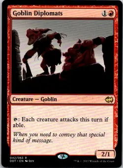 Magic the Gathering HP Goblin Diplomats Duel Decks: Merfolk vs. Goblins MTG - Image 1