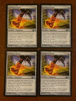 MTG Magic the Gathering M12 Swiftfoot Boots LP/NM x4 Playset - Image 1