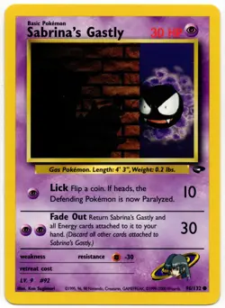 Pokemon - Gym Challenge Sabrina's Gastly 96/132 LP - Image 1